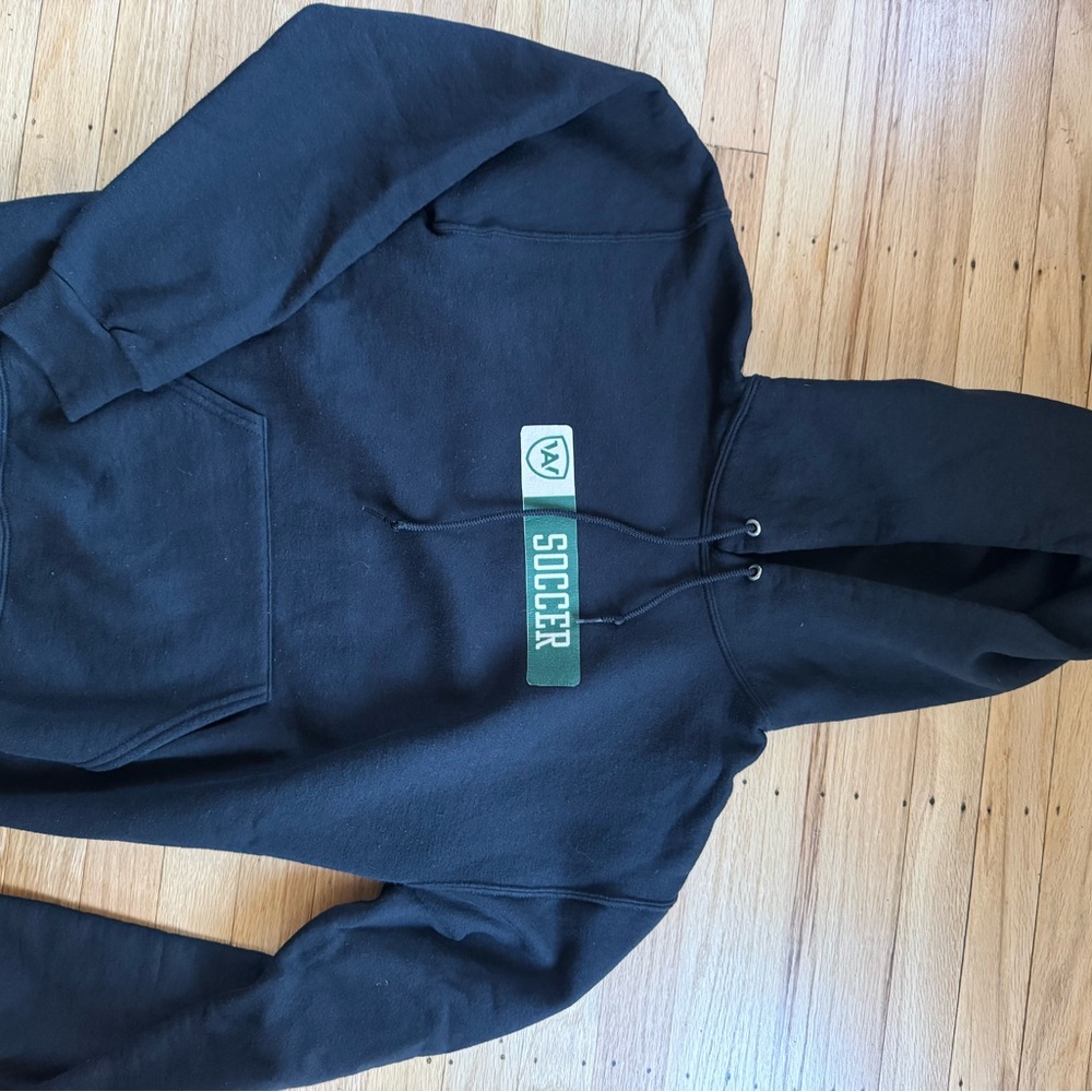 Jerzees Black Hoodie with Drawstring
